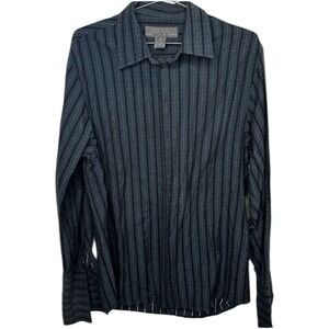 VTG Mac & Jac Shirt Mens Medium Casual Button Up Blue Patterned Long Sleeve‎